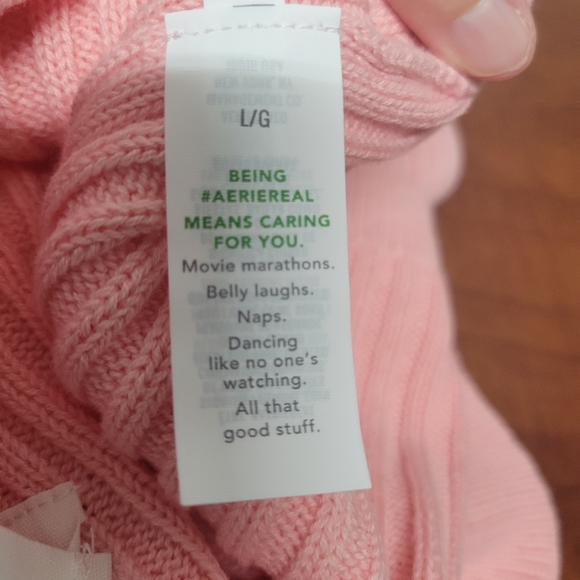 Aerie Womens Pink Knit Crop Tank Top. Large NWT - Picture 5 of 9